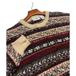 Bloomingdales Vintage Men's Peterborough Row 100%Wool Made In Scotland Sweater L